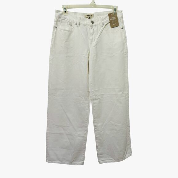 Madewell Womens Low Rise Super Wide Leg Jeans Size 28 Tile White Rigid Denim NWT - Picture 1 of 5